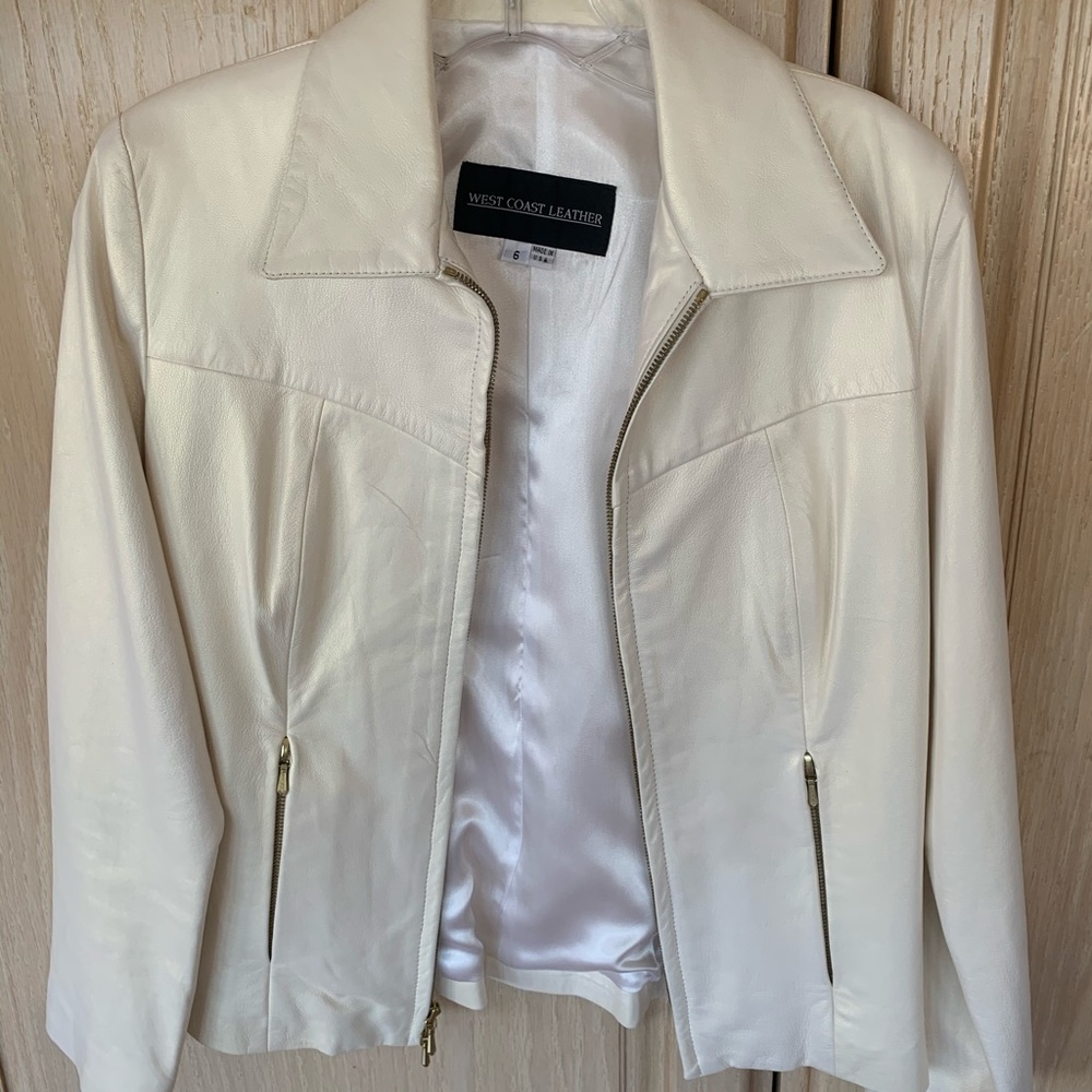 West Coast Leather Cream Jacket
